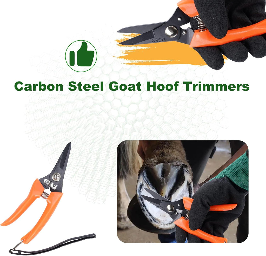 12PCS Horse Farrier Tools Kit Hoof Trimming Tools with Handbag