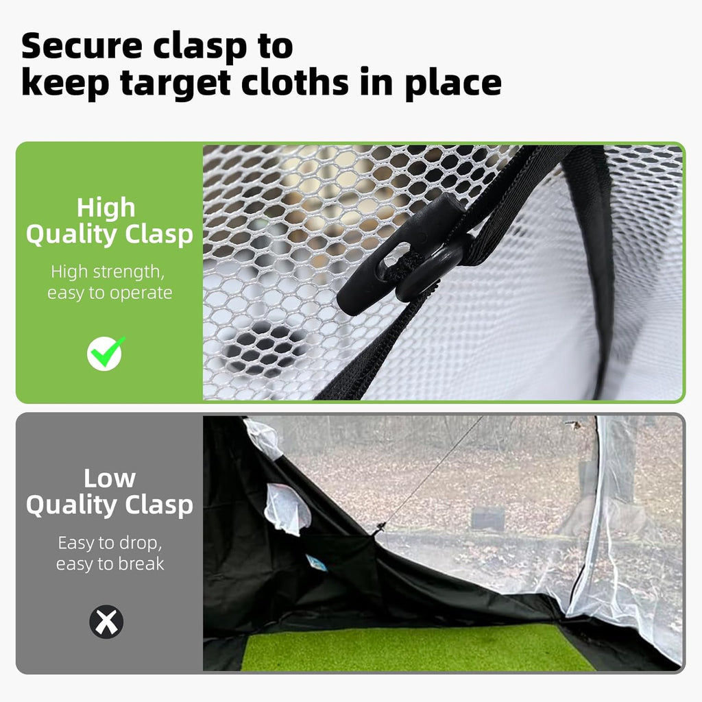 Golf Net, Dikutar 10x7ft Practice Bundle with Tri-Turf Mat & 4-Targets
