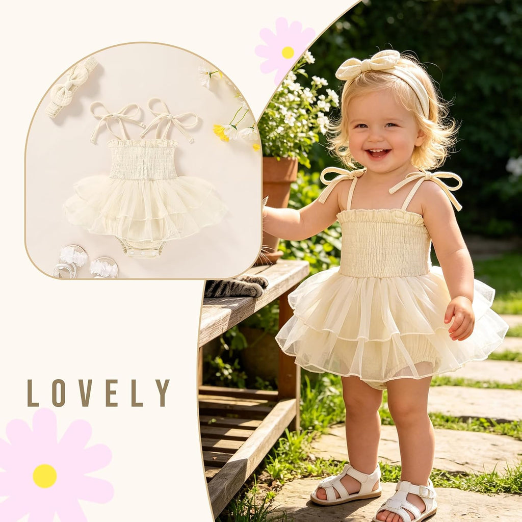 Toddler Baby Girl Summer Clothes Sleeveless Tulle Romper Dress