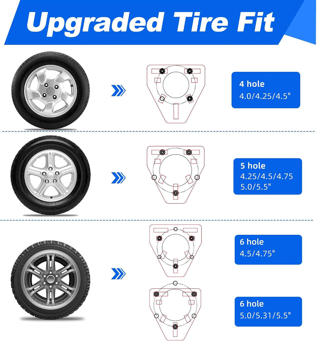 Trailer Spare Tire Mount, Boat Spare Tire Mount for Utility Trailer, Powder Coat Spare tire Carrier, Fits Most 4 & 5