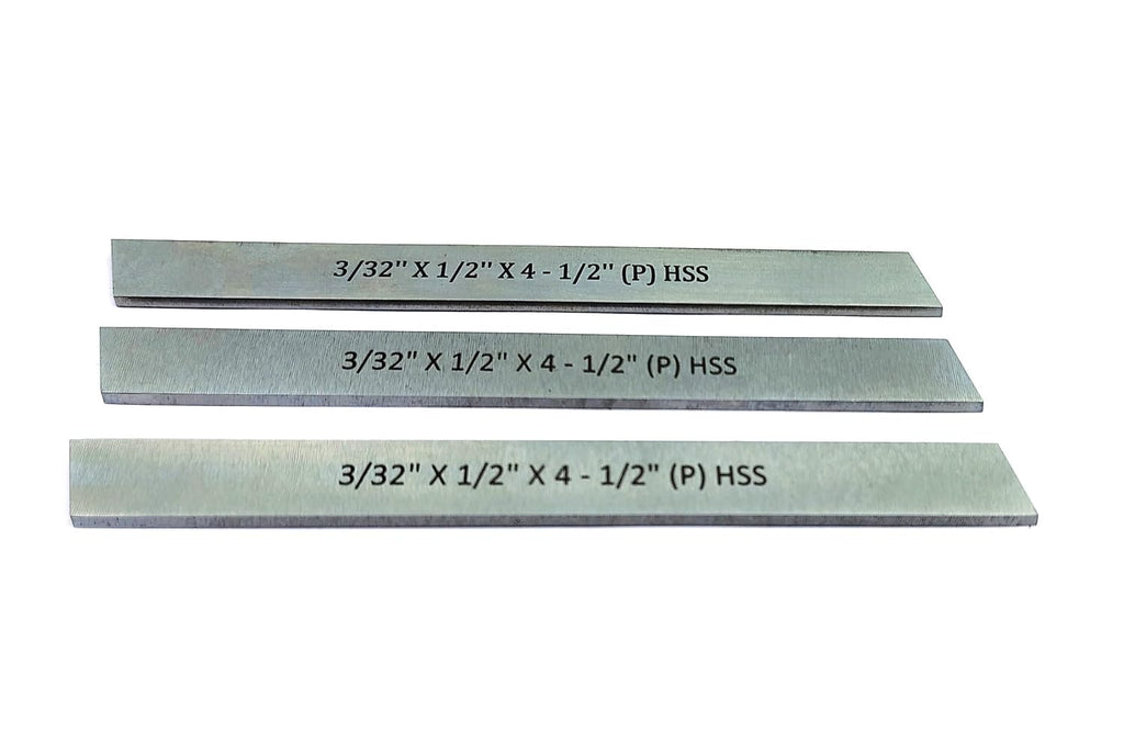 HSS Blade 3/32" X 1/2" X 4-1/2" Parting Machine Tools (3 Pcs Set)