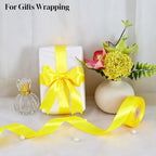 1 Inch x 25 Yards Light Yellow Satin Ribbon Gift Wrapping Ribbon