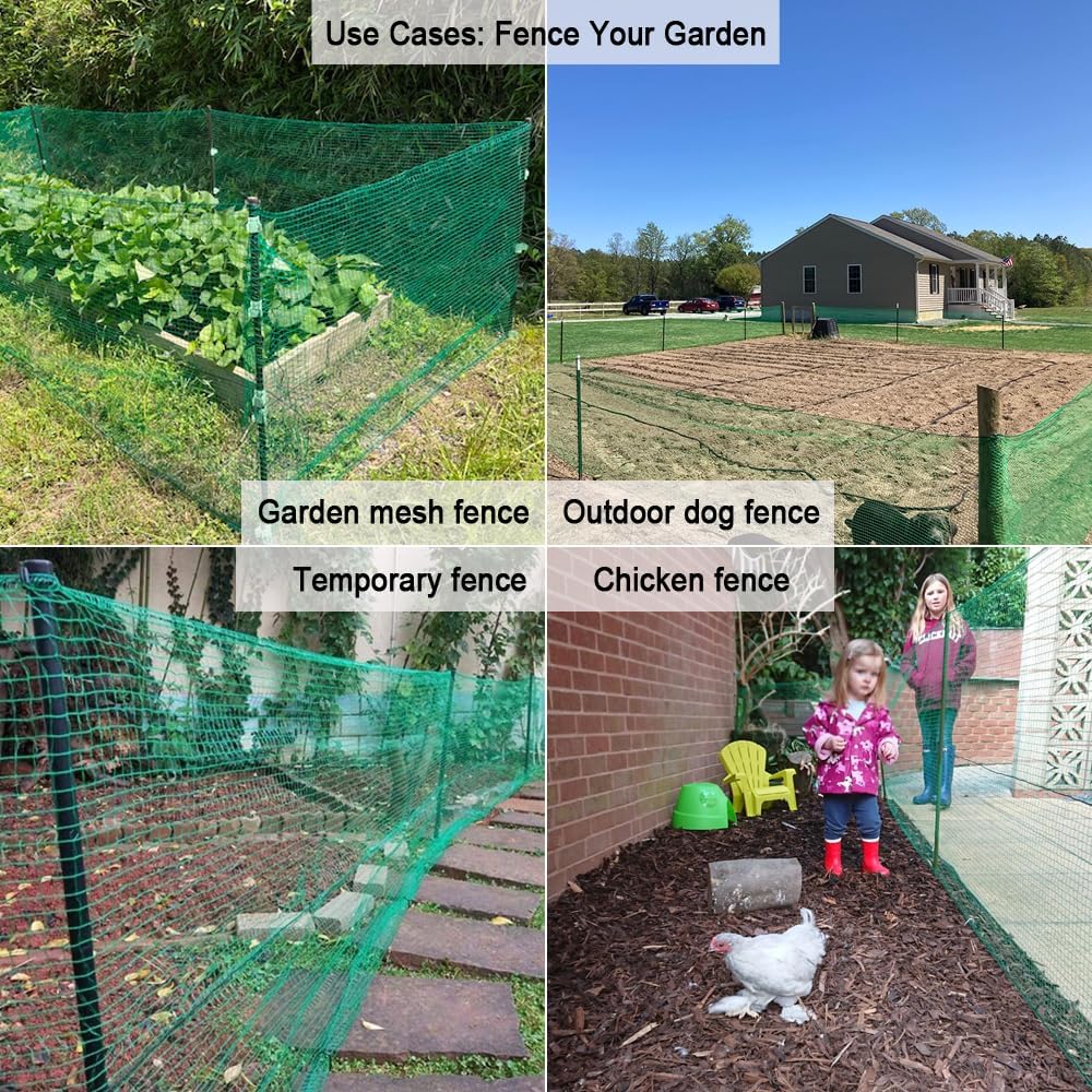 Deer Fence Netting 5x100 FT, Heavy Duty Plastic Mesh Fencing Roll