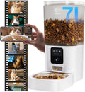 Automatic Cat Feeder with 2K Camera: 5G WiFi Automatic Dog Feeder with Night Vision,Cat Food Dispenser with 7L Large