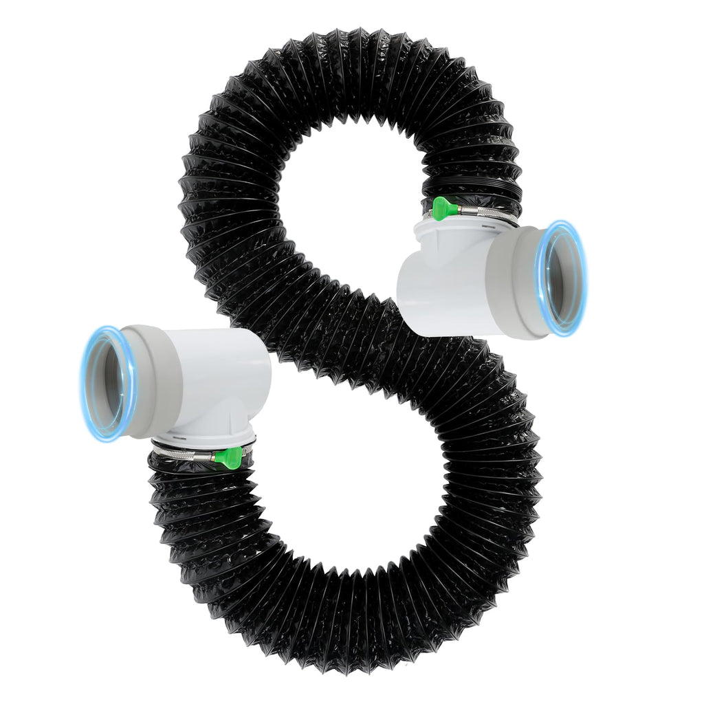 4Inch Dryer Vent Hose 10FT, Rubber Interface, Dryer Vent Connector Kit
