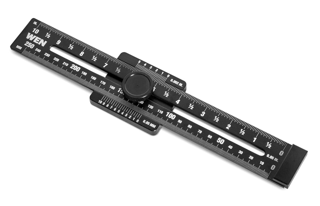 10-Inch Aluminum Offset Marking Gauge and Layout Tool with Laser-Etched Scale (ME252R)