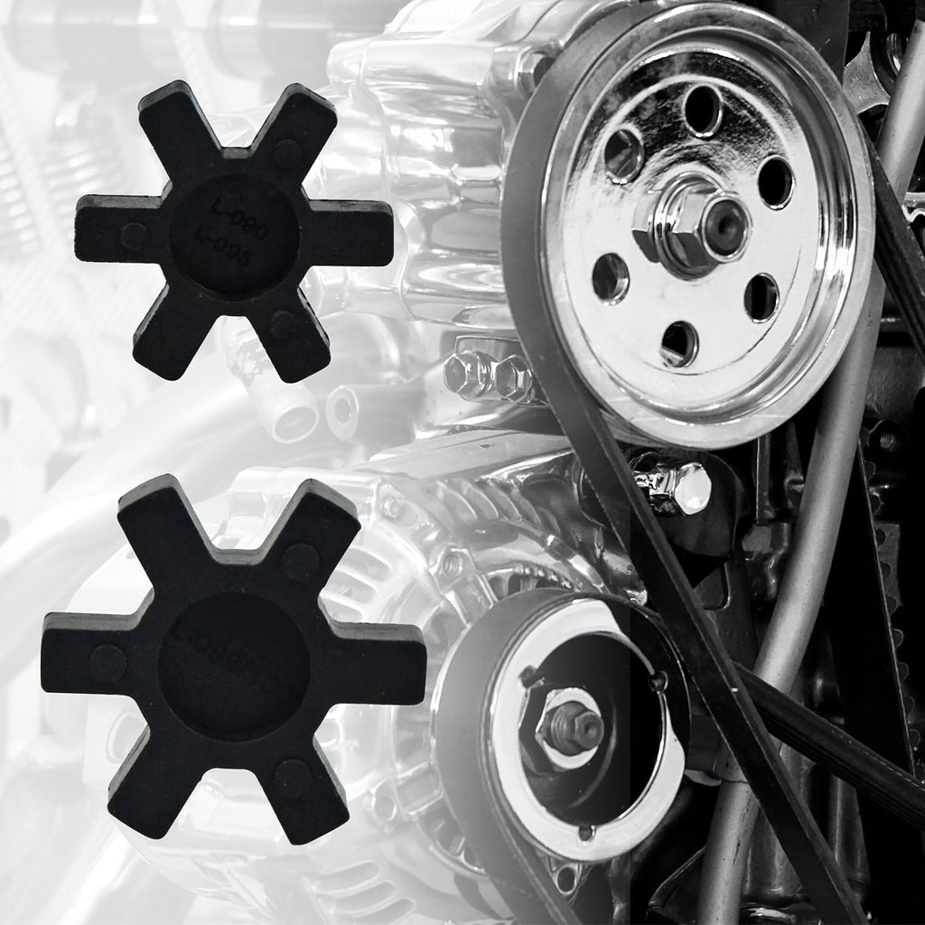 4-Pack L100 NBR Rubber Spider Insert - Solid Center Inserts for L-Jaw Coupler Set, Black (4, L100)