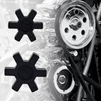 4-Pack L090/L095 NBR Rubber Spider Insert - Solid Center Inserts for L-Jaw Coupler Set, Black (4, L090/L095)