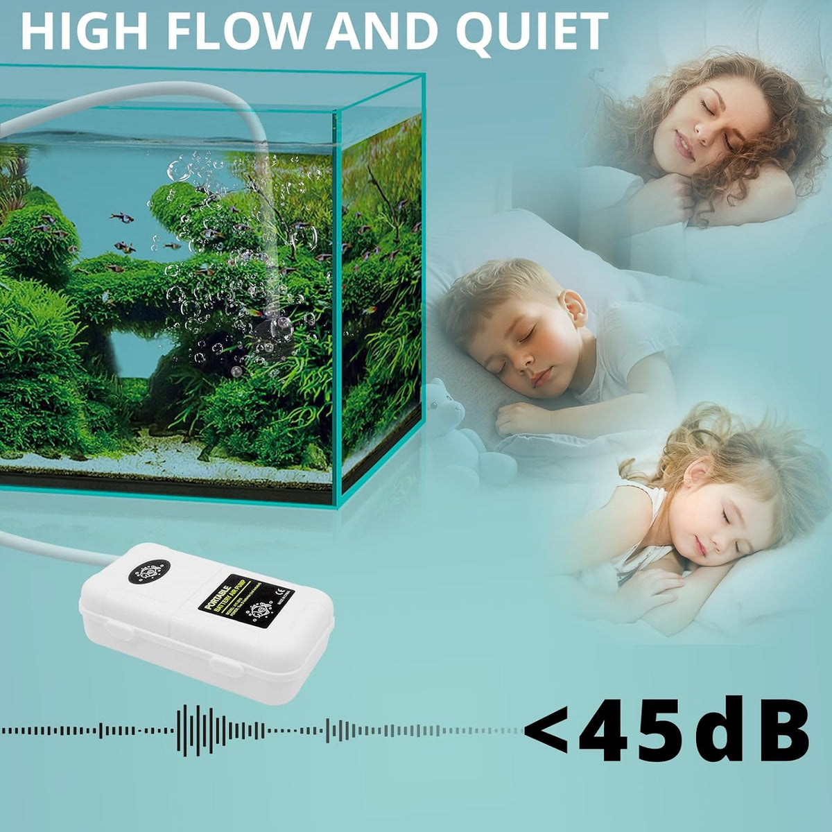 Mini Aquarium Battery Air Pump for Fish Tanks