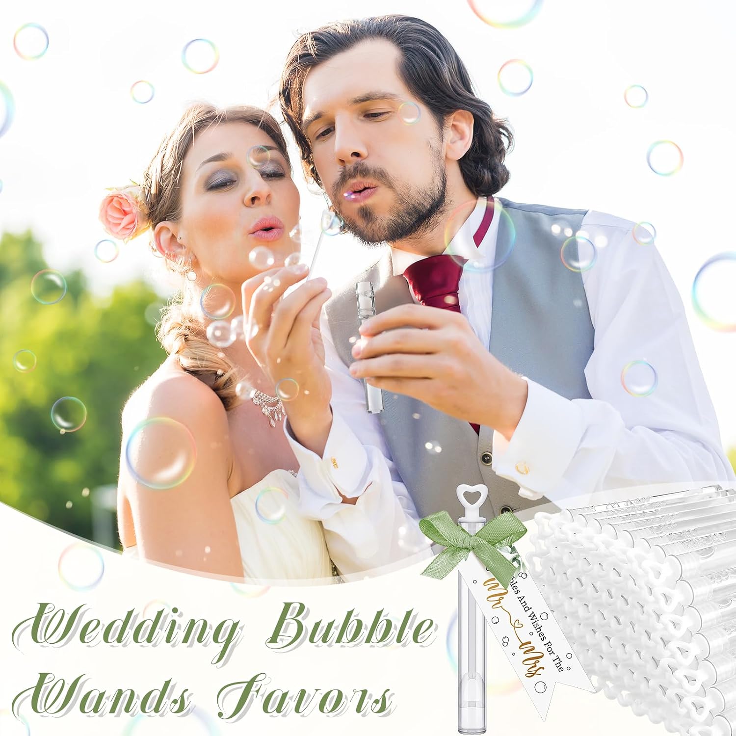 405 Pcs Wedding Send Off Bubble Ideas Set,Sage Green