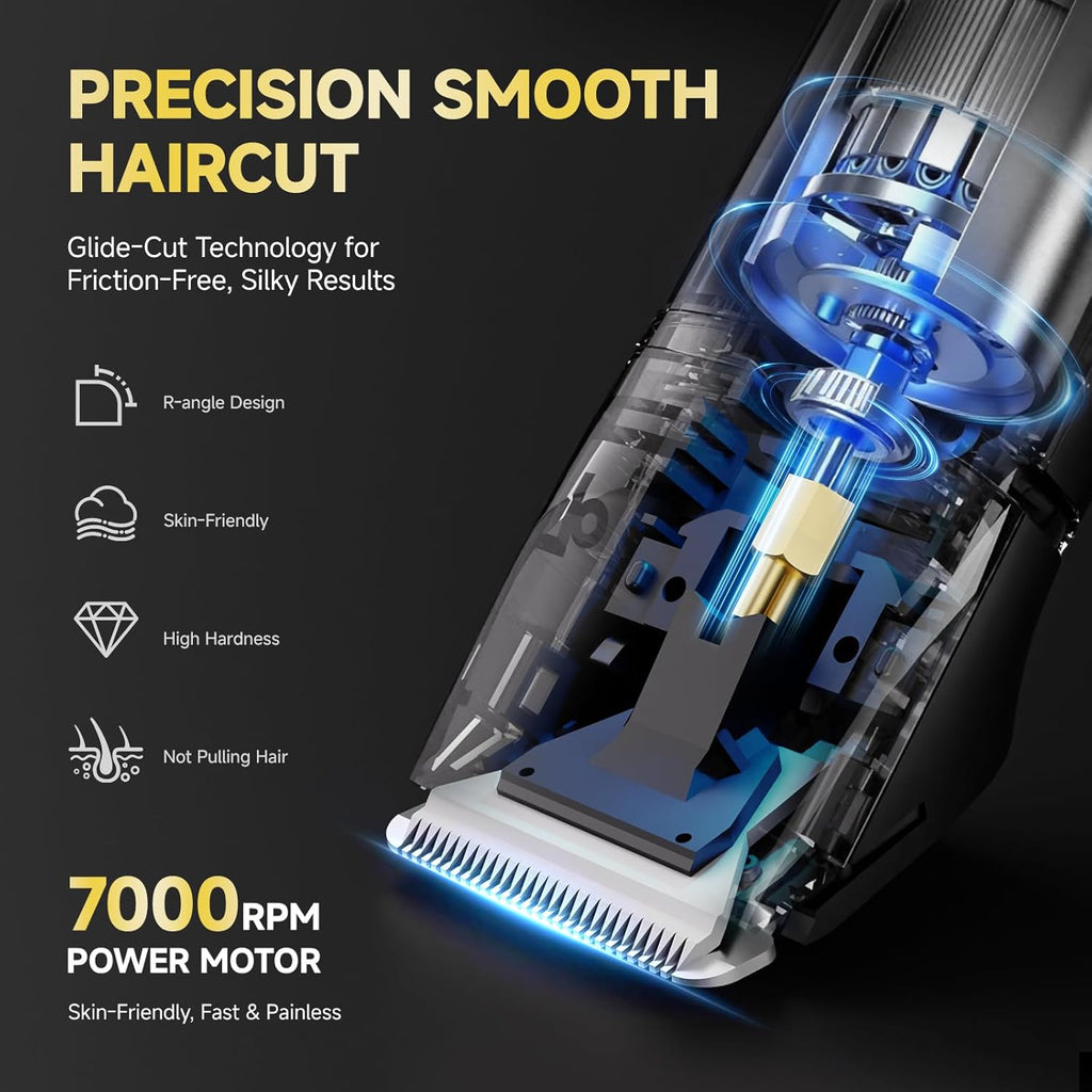 Beard Trimmer for Men, IPX7 Waterproof Body Hair Trimmer Electric Razor Shaver Body Grooming Kit Wet/Dry Use for