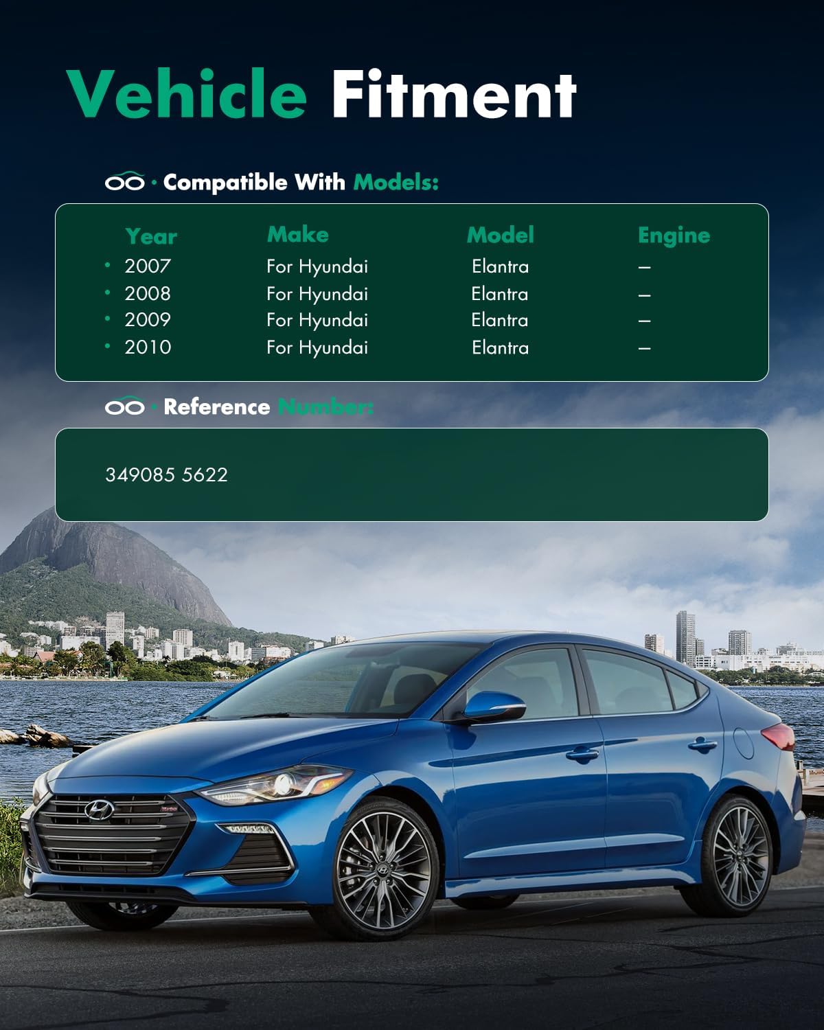 SCITOO Rear Shock Absorbers Fit for 2007-2010 for Hyundai Elantra Struts