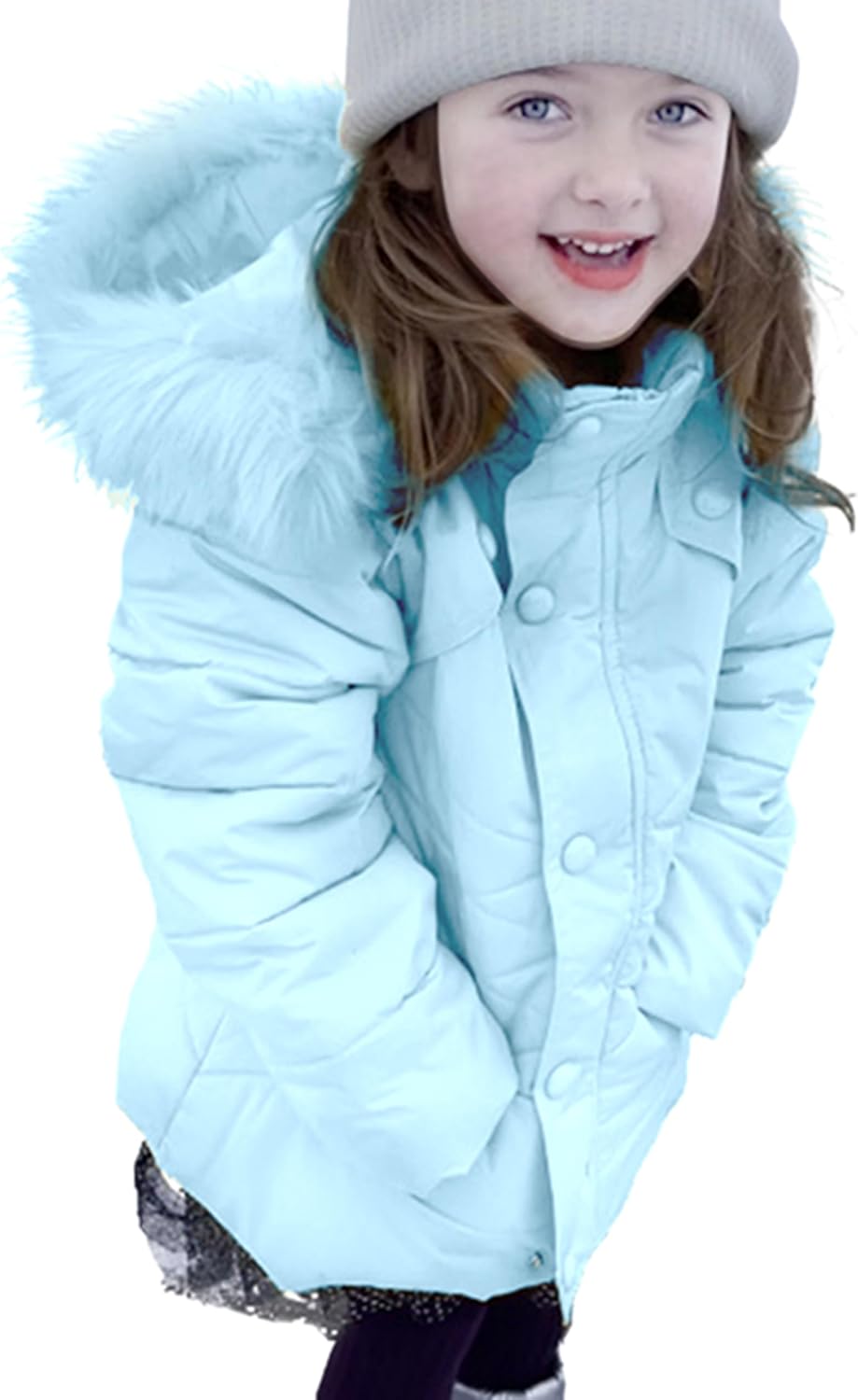 Girl's Kids Winter Coat Parka Kids Warm Puffer Jacket with Hooded (Toddler & Big Kids)