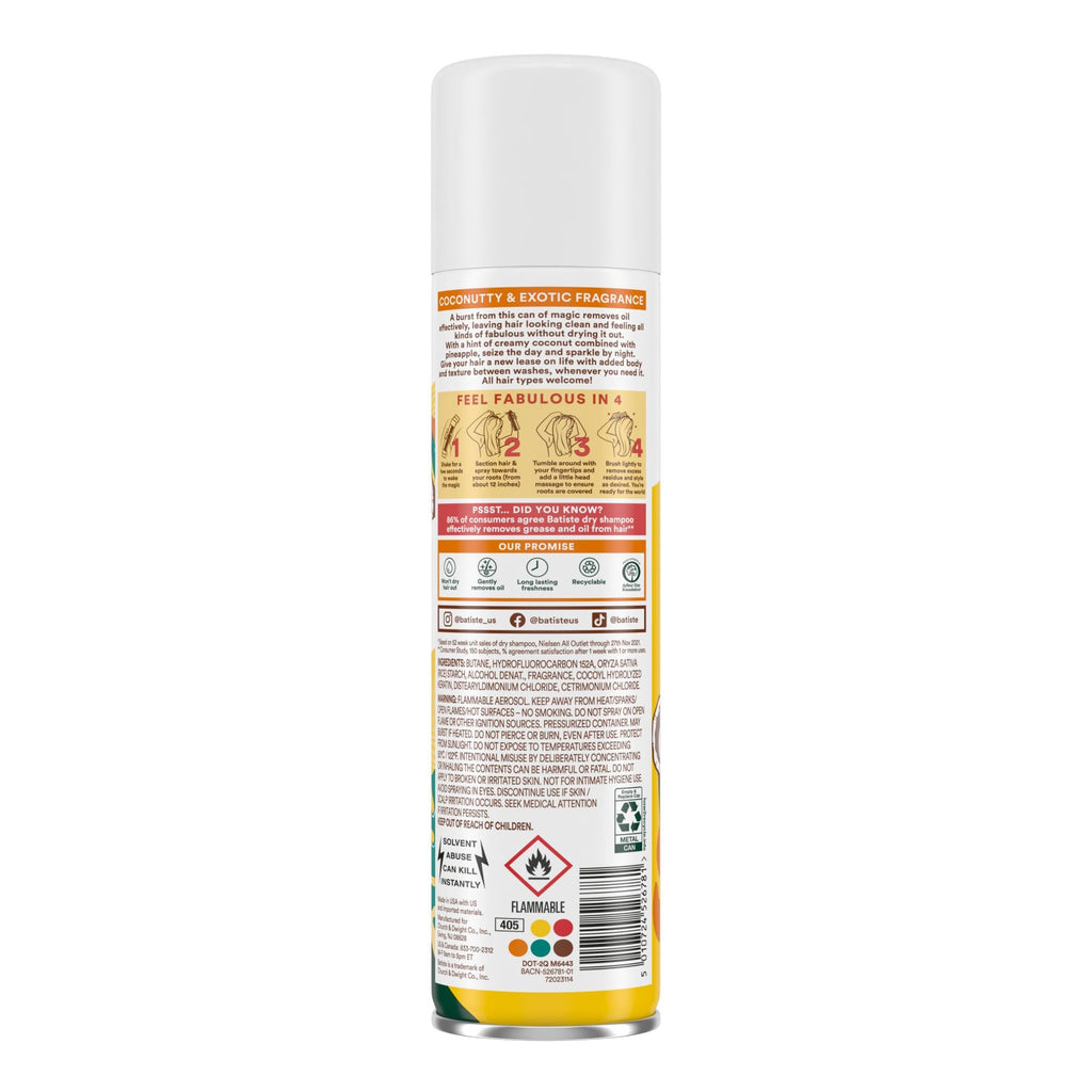 Dry Shampoo, Tropical Fragrance, 5.71 Oz
