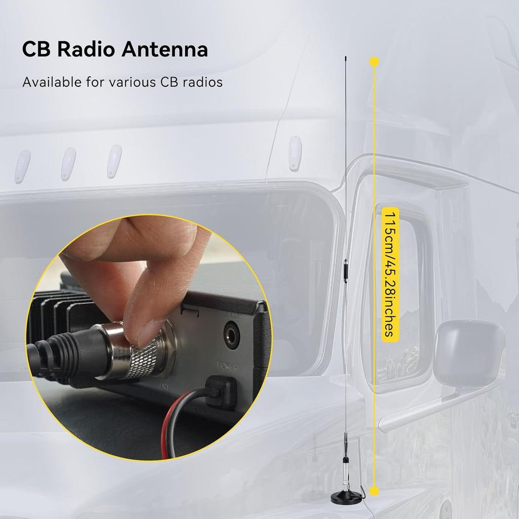 MB2 40-Channel AM/FM CB Radio Kit, CB Radio for Truck with Antenna | Easy to Use, Cigarette Lighter Fixed-Mount, VOX