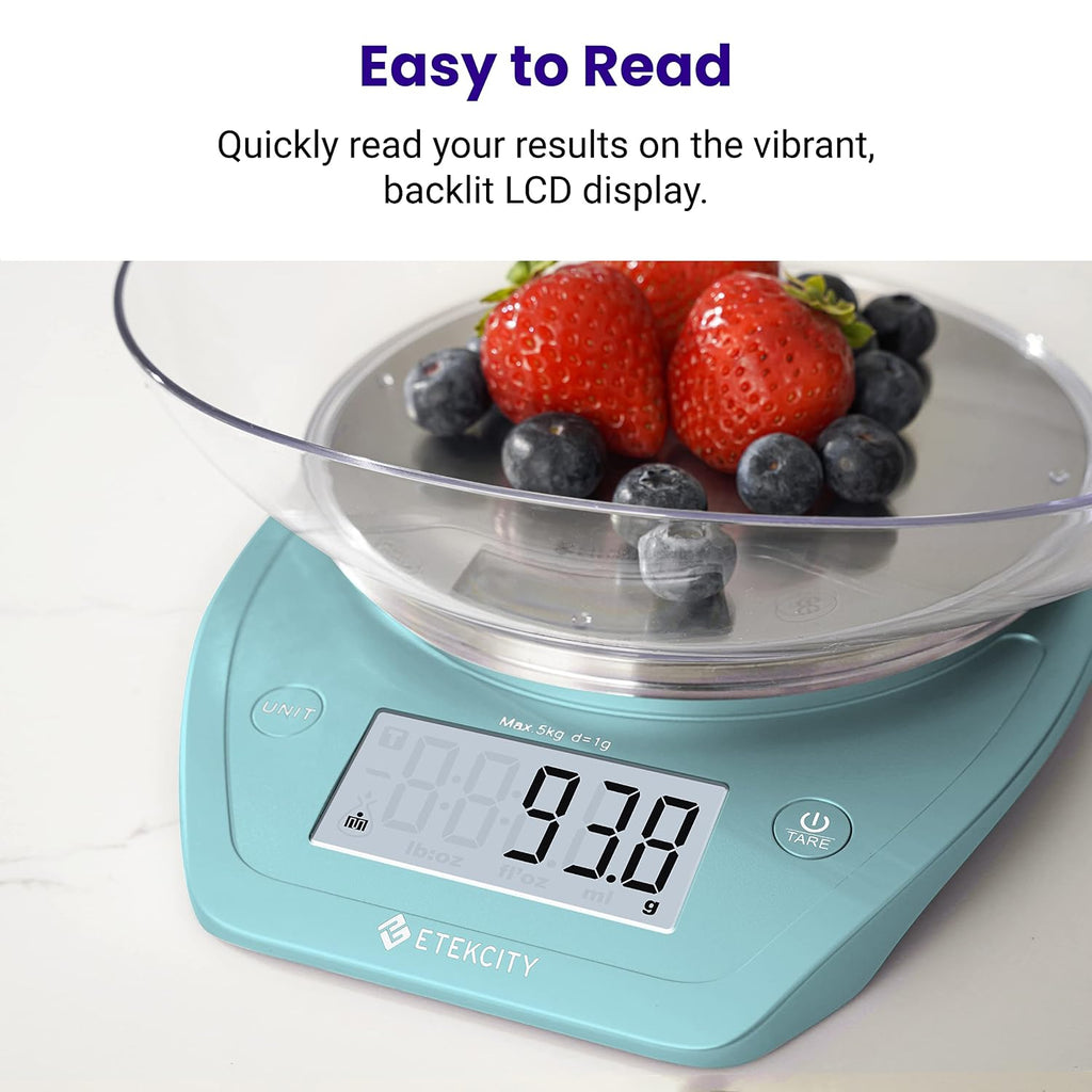 Food Kitchen Scale with Bowl, 0.1g, Grams and Ounces