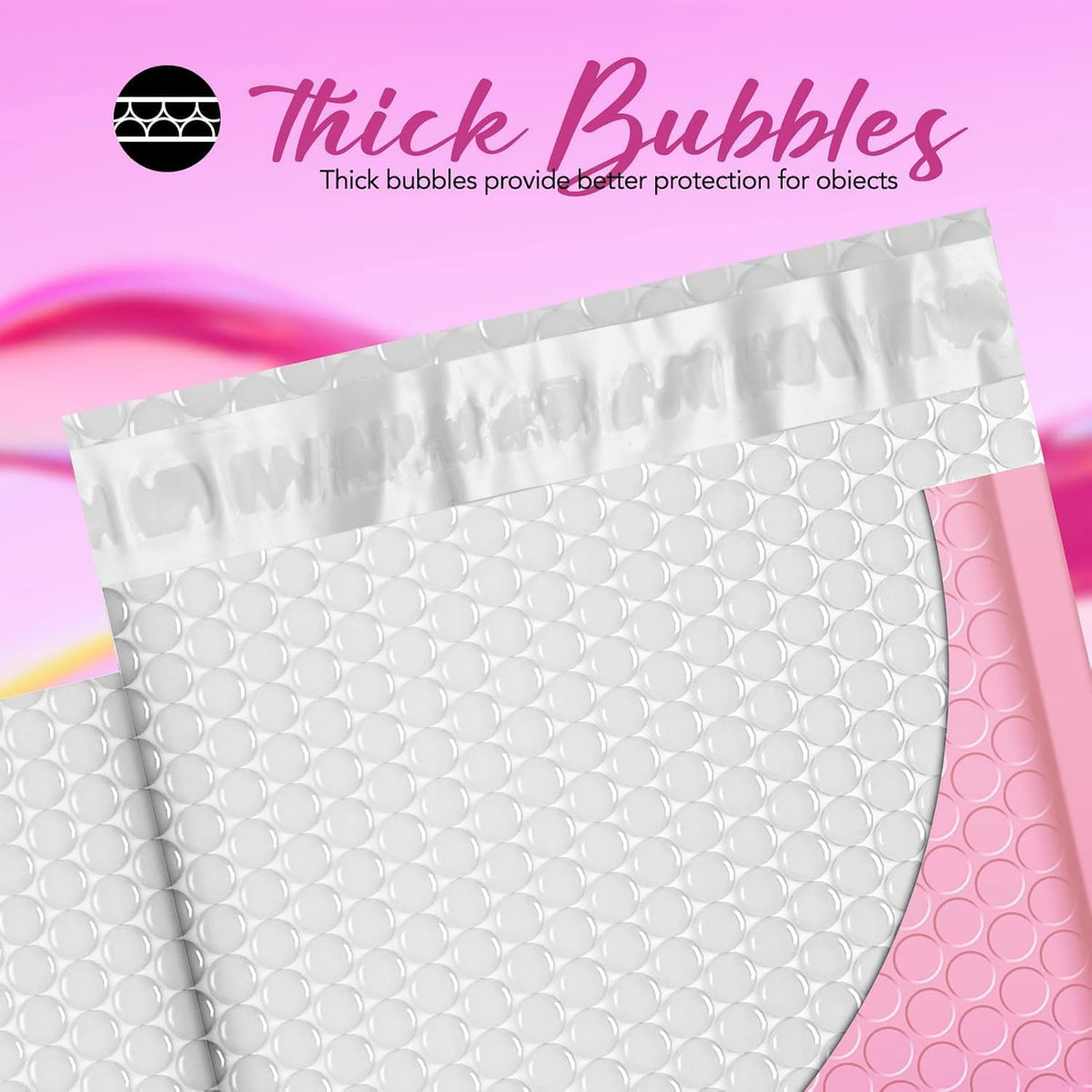 Bubble Mailers 6x10" 100 Pack Gradient Pink Thick Padded Envelopes
