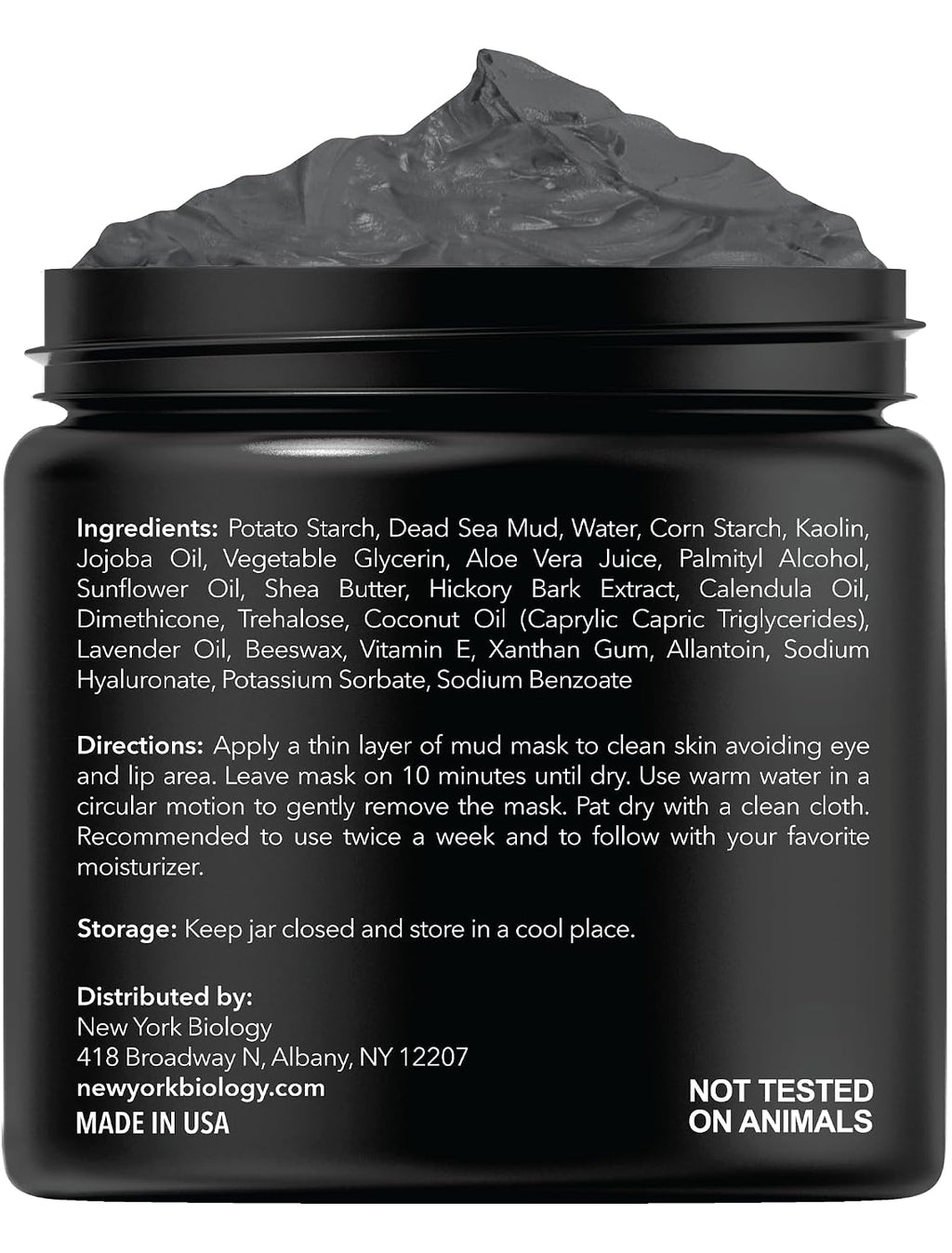 New York Biology Dead Sea Mud Mask for Face and Body | Spa Quality Pore Refiner for Oily Skin | Natural Skincare for