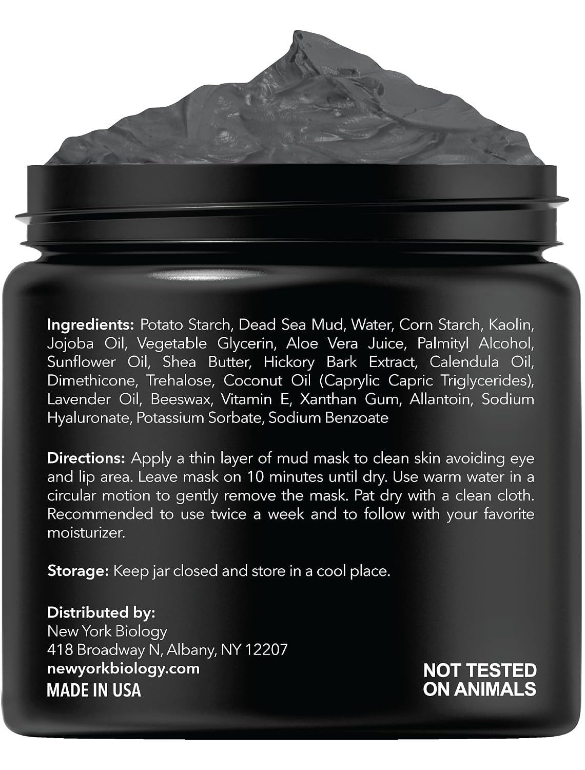 New York Biology Dead Sea Mud Mask for Face and Body | Spa Quality Pore Refiner for Oily Skin | Natural Skincare for