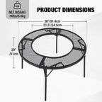 Fire Pit Surround Tabletop for Solo Stove Bonfire/Ranger, Foldable Round Fire Pit Table-Surround Ventilated Tabletop