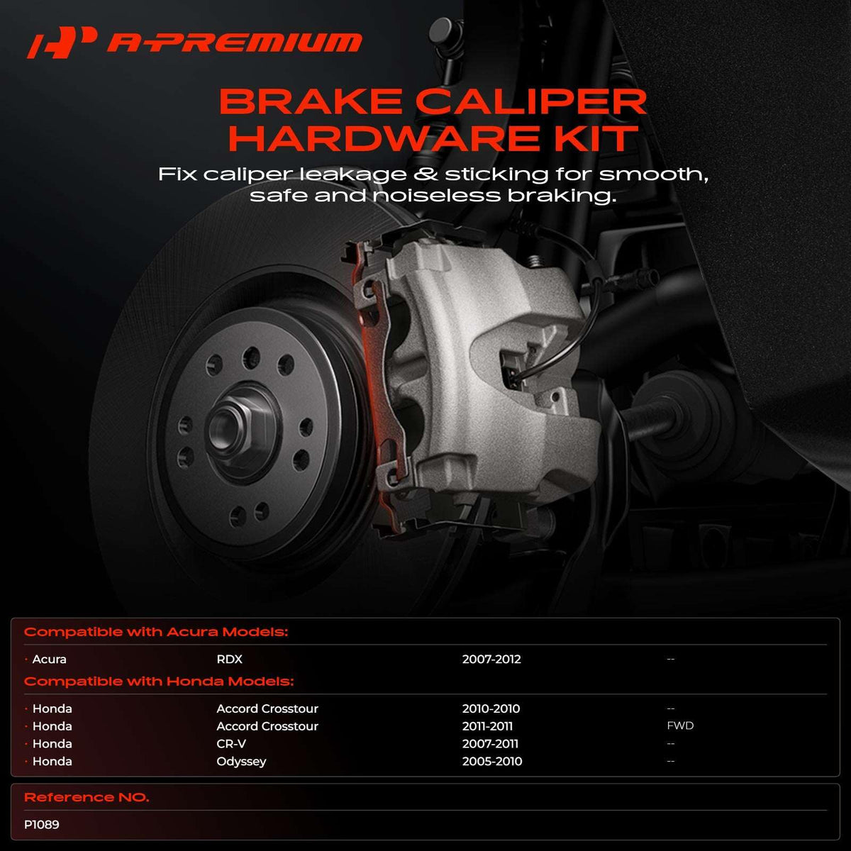 A-Premium Front Disc Brake Hardware Kit
