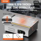 Commercial Electric Griddle, Countertop 22" Half Flat Top Griddle