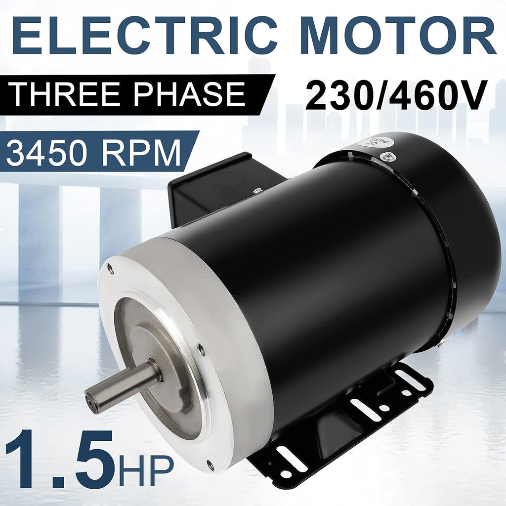1.5HP General Electric Motor 3450RPM Three Phase 230/460V TEFC 2Pole 60HZ