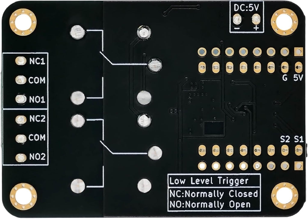 ESP32-C3 Relay Module, 2-Channel Low-Level Trigger Board