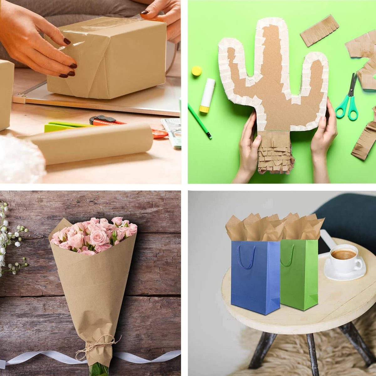 100 Sheets Kraft Tissue Paper 20x14 Inches