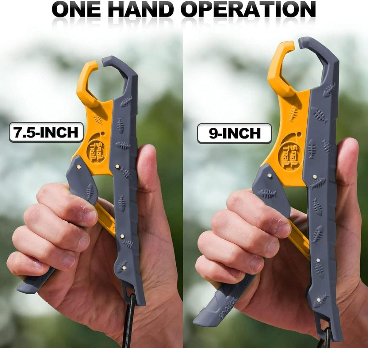 7.5'' Floating Fish Gripper, Fishing Grabber | Catfish Mouth Pliers, Caught Bass Holder, Fish Scale Hook Clamp