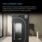 CLOUDLAB 844, Advance Grow Tent 4x4, Thickest 1 " Poles. | 2000D Mylar Canvas with Lab-Tested Highest Reflectivity