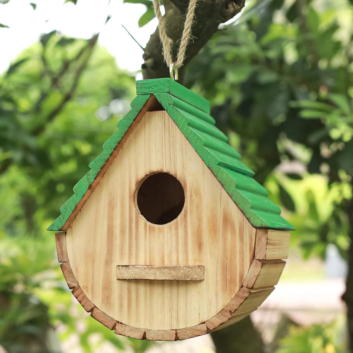 Bird House,Outdoor Birdhouse, Wooden Bird Houses for Outside Clearance Bluebird Finch Cardinals Hanging Birdhouse