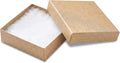 TheDisplayGuys 100 Cardboard Jewelry Gift Boxes with Inserts - Kraft Brown