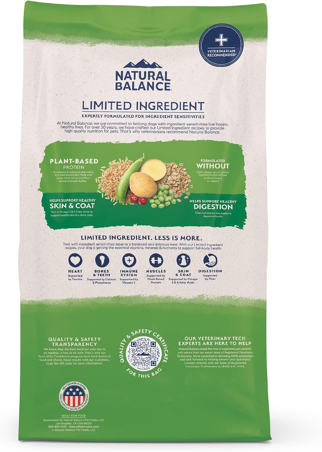 Limited Ingredient Dog Food, Vegetarian, 4 lb