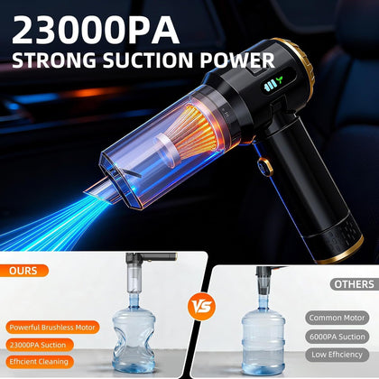 Handheld Vacuum Cleaner Cordless, 23000Pa Powerful Car Mini Vacuum Cleaner, Rechargeable Portable Lightweight dust