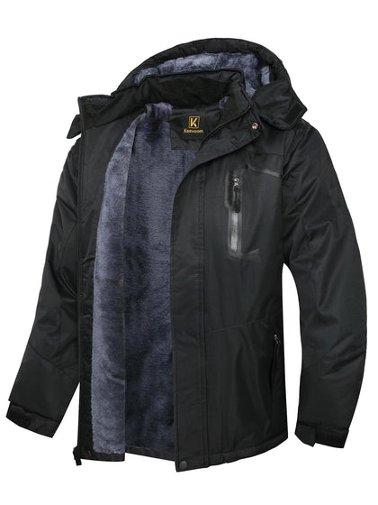 Men's Winter Jackets Warm Ski Snow Coats Waterproof Hooded Raincoats Snowboarding Lined Windproof