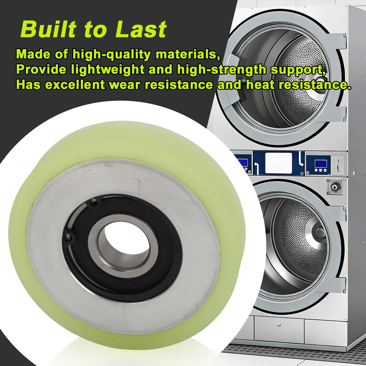 Dryer Drum Support Roller for Wascomat TD Dryer, Replace 487137603