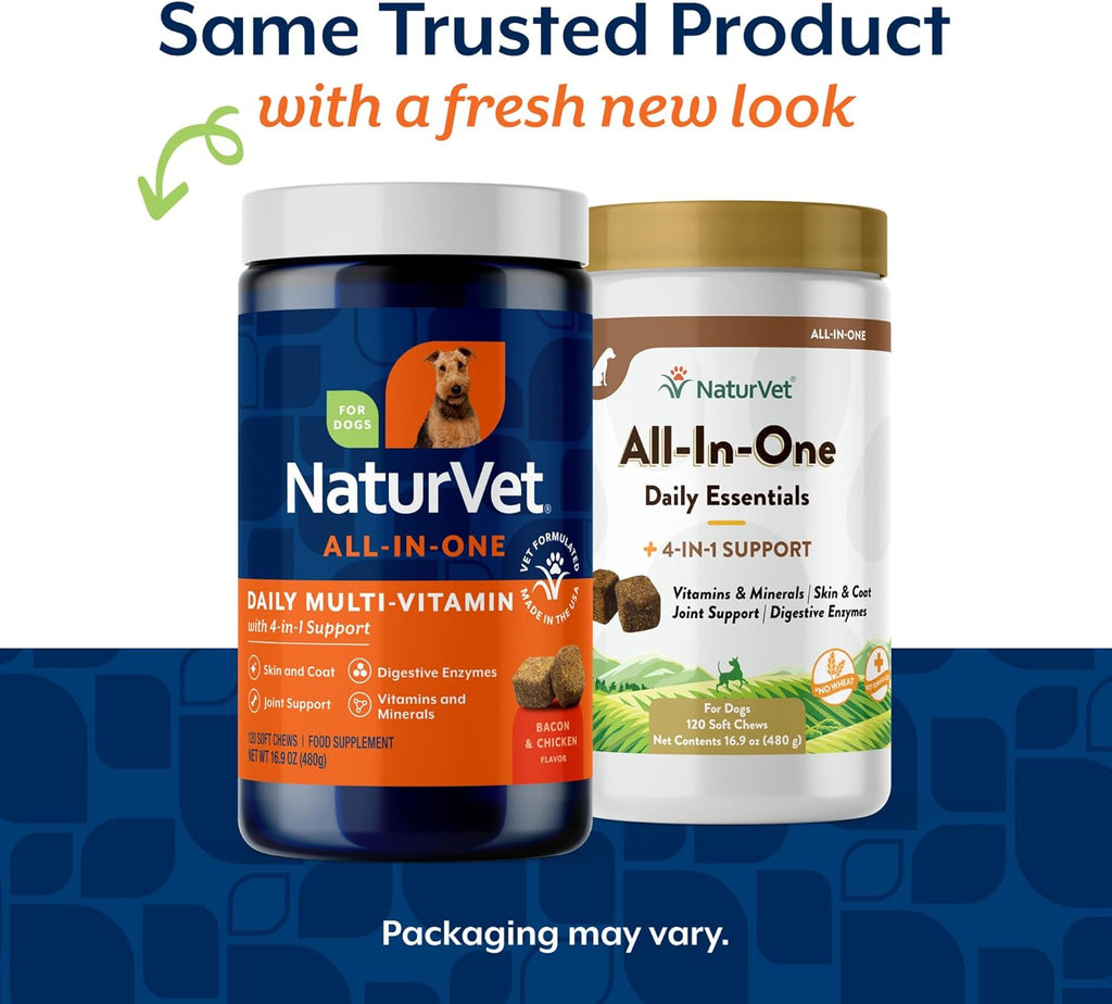 All-in-One Dog Supplement - for Joint Support, Digestion, Skin, Coat Care – Dog Multivitamins with Minerals, Omega-3