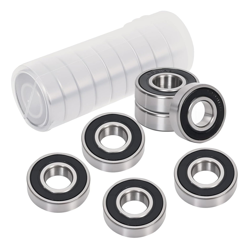10PCS 6206 2RS Ball Bearings 30x62x16mm, Double Rubber Sealed, Extreme Heavy Duty Chrome Steel Bearing for Tractors, ATVs, Large Motors, and Agricultural Machinery