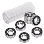 10PCS 6206 2RS Ball Bearings 30x62x16mm, Double Rubber Sealed, Extreme Heavy Duty Chrome Steel Bearing for Tractors, ATVs, Large Motors, and Agricultural Machinery