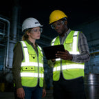 Class 2 High Visibility Safety Vest with Zipper Front, 9 Pockets & Reflective Strips, Meets ANSI/ISEA Standard