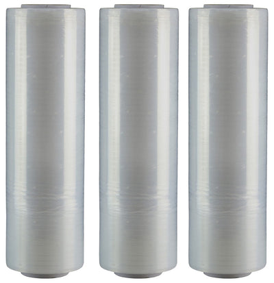 Shrink Wrap 3 Pack (3000FTX18", 19 LBS Total): Stretch Film Plastic Wrap - Industrial Strength Hand Stretch Wrap