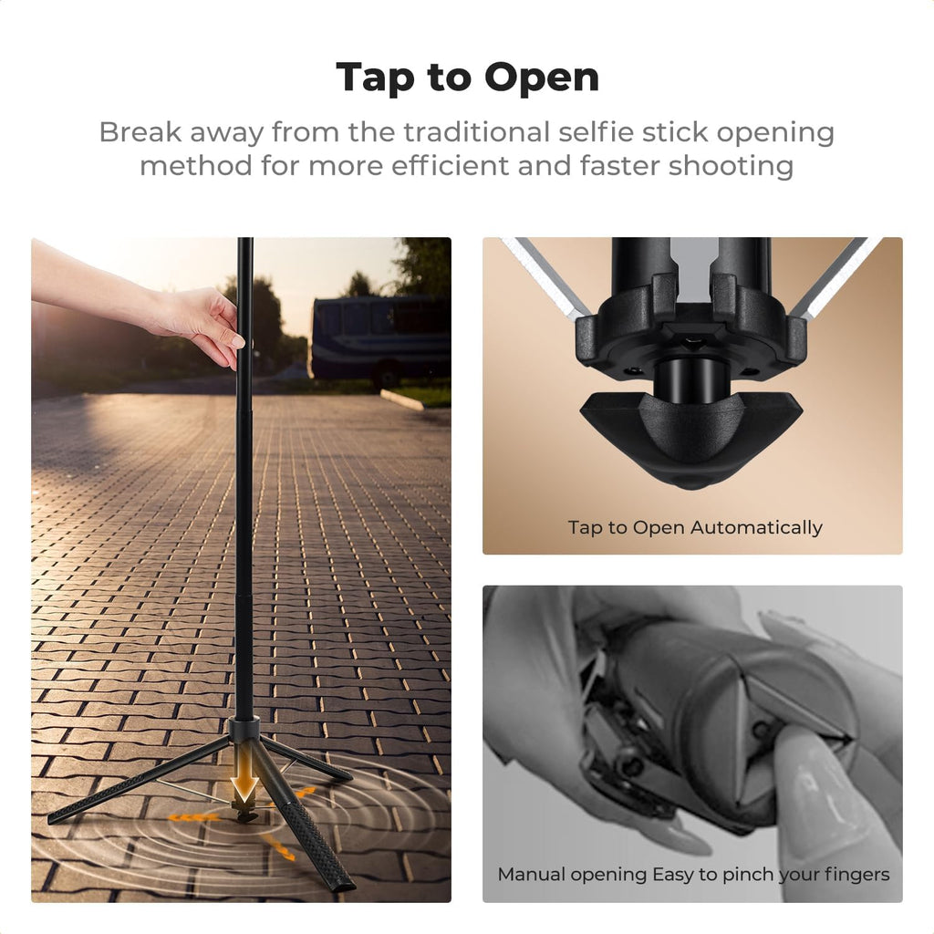 71“ Face Tracking Tripod, Auto Face Tracking Selfie Stick | Auto Face Tracking Tripod 360 Totation with Stand