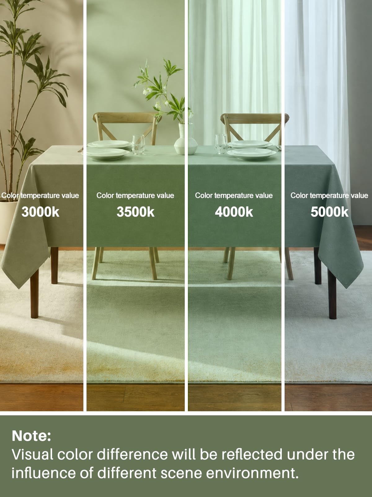 Textured Linen Rectangle Table Cloth, Sage Green, 52 x 70 Inch