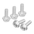 uxcell 10pcs M4x12mm Phillips Hex Head Flange Bolts, 304 Stainless Steel