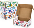 40 Pack Colored Floral Small Shipping Boxes, 6x4x2 Inches