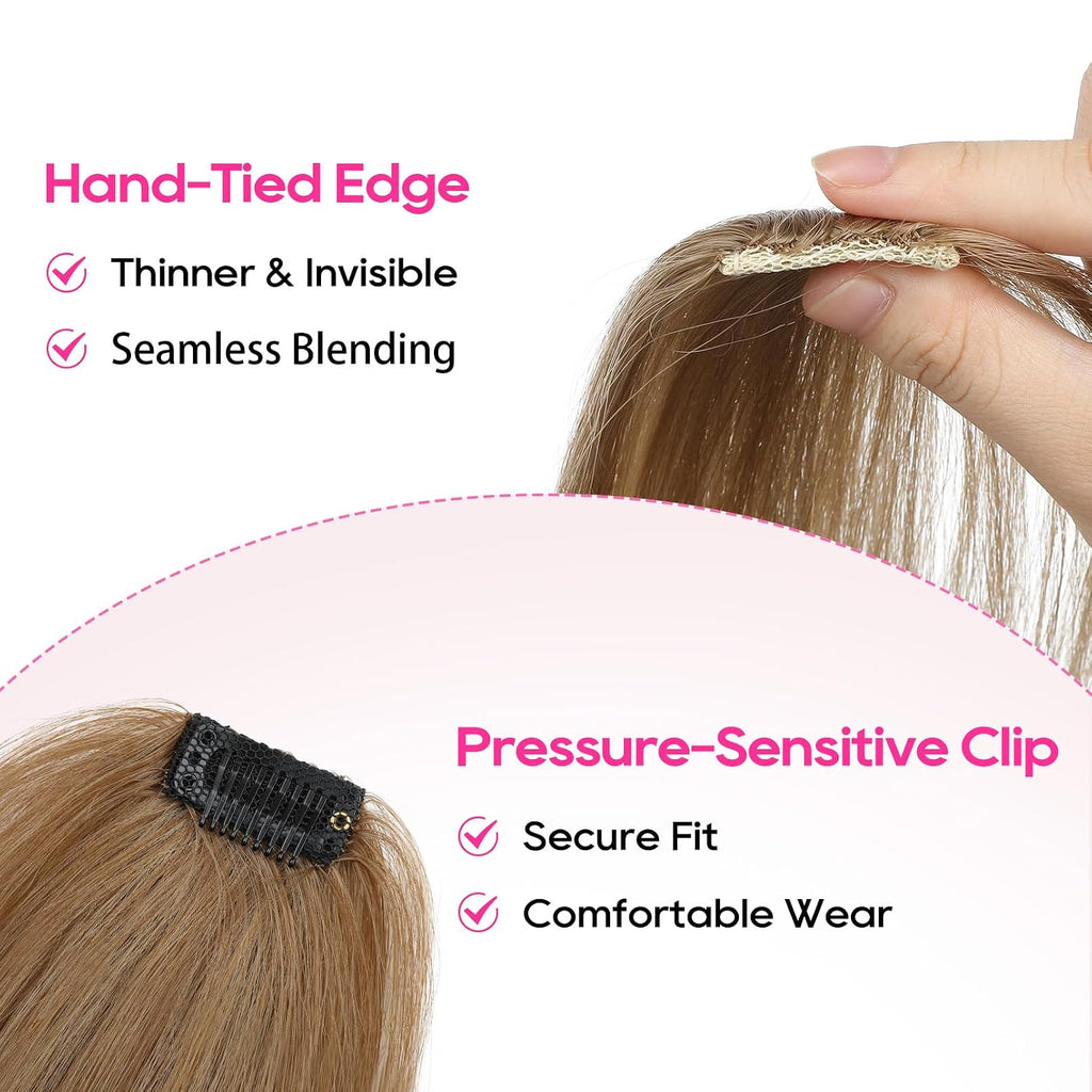 Clip in Hair Volumizer, Short Thick Clip in Hairpieces Adding Extra Hair Volume Extensions for Women with Thin Fine
