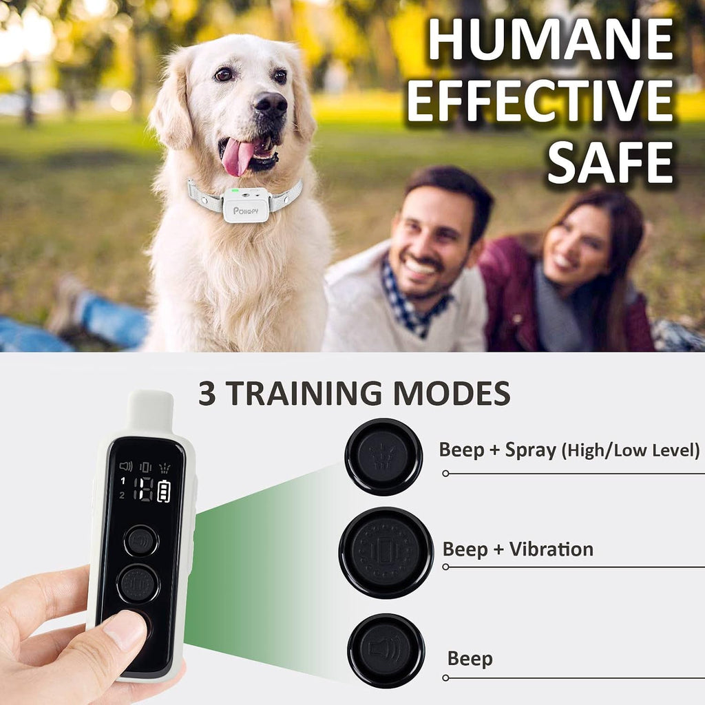 Citronella Dog Collar with Remote, Safer 3 Modes Spray/Vibration/Beep