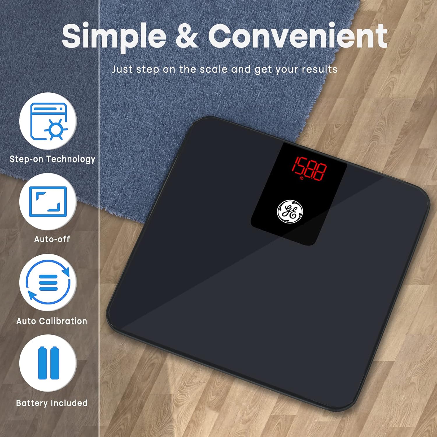 Bathroom Scale for Body Weight, Digital Smart Accurate 400 lb Weighing | Basic Bath Weight Watcher Scales, Bluetooth