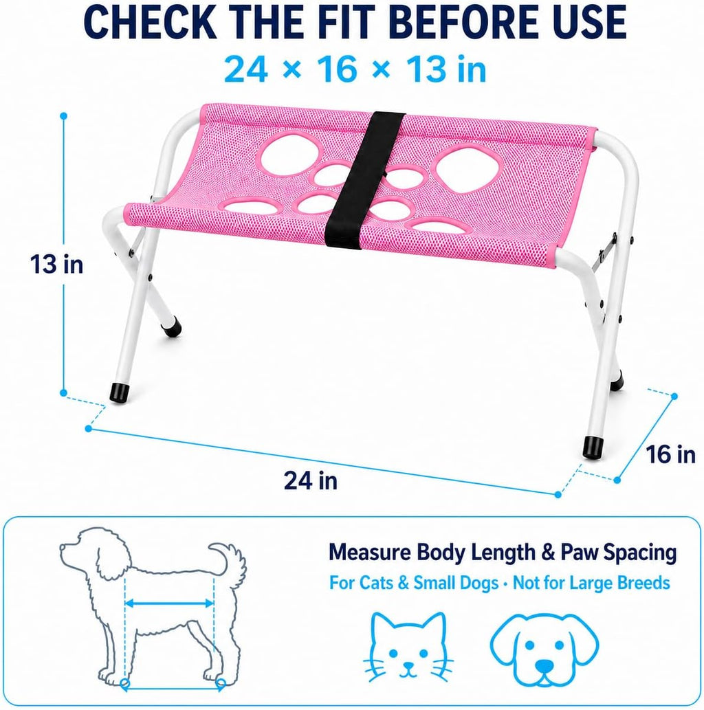 Dog Grooming Hammock with Stand, Pet Sling for Cats and Small Dogs